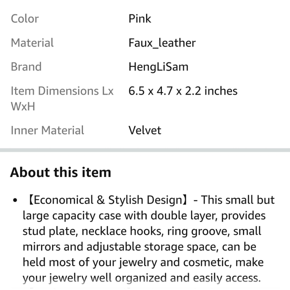 BNIB Portable Jewelry organizer for travel - Picture 4 of 16